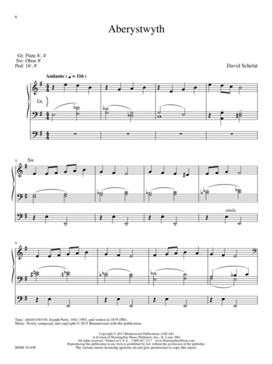 Aberystwyth Organ scores gallery preview page 1