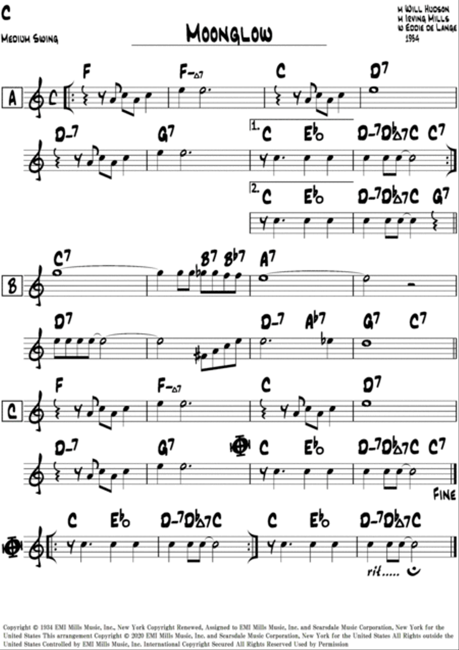 Moonglow Piano scores gallery preview page 3