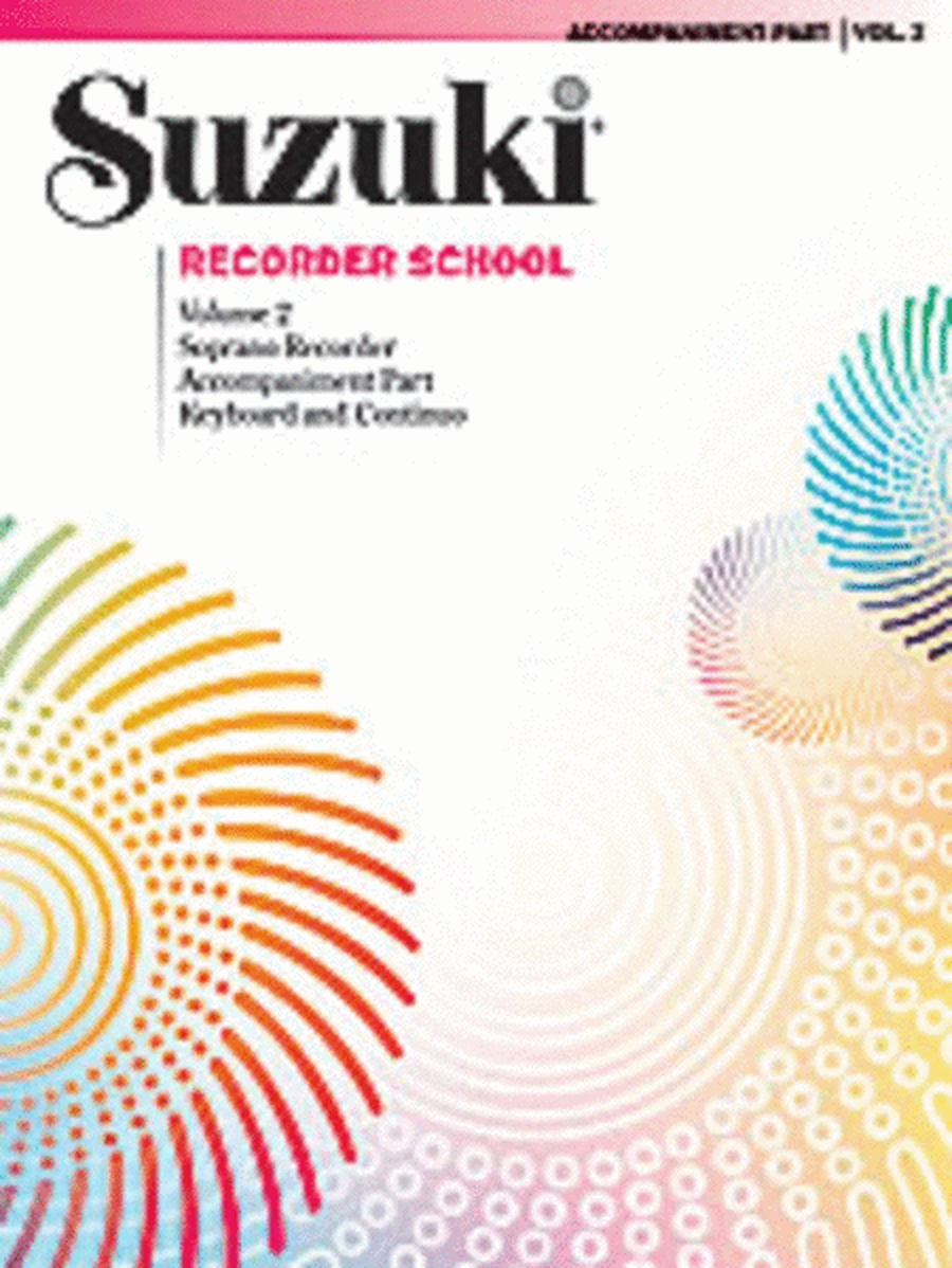 Suzuki Soprano Recorder Book 2 Pno Acc