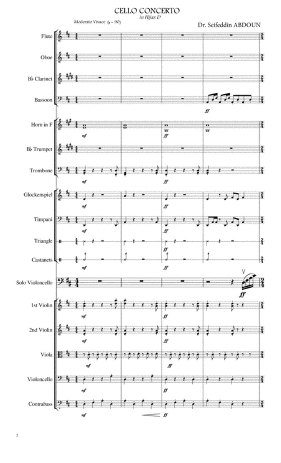 Cello Concerto in Maqam Hijaz D 