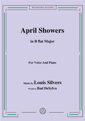 Louis Silvers-April Showers,in B flat Major,for Voice&Piano