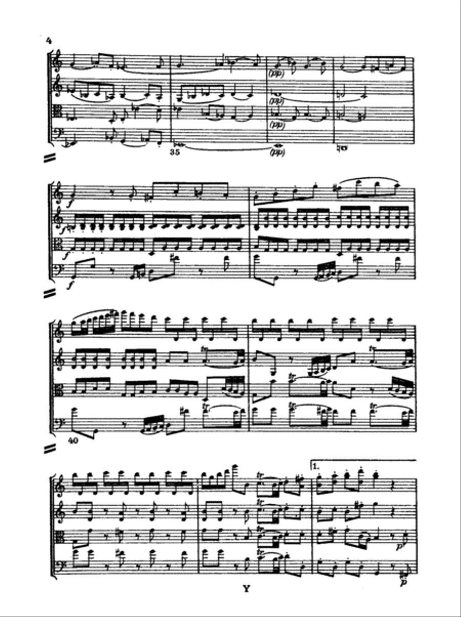 Haydn: String Quartet No. 77 in C Major, Op. 76, No. 3 String Quartet scores gallery preview page 6