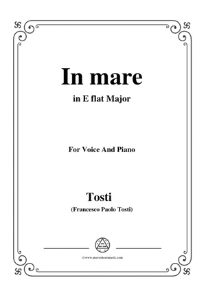 Book cover for Tosti-In Mare in E flat Major,for Voice and Piano