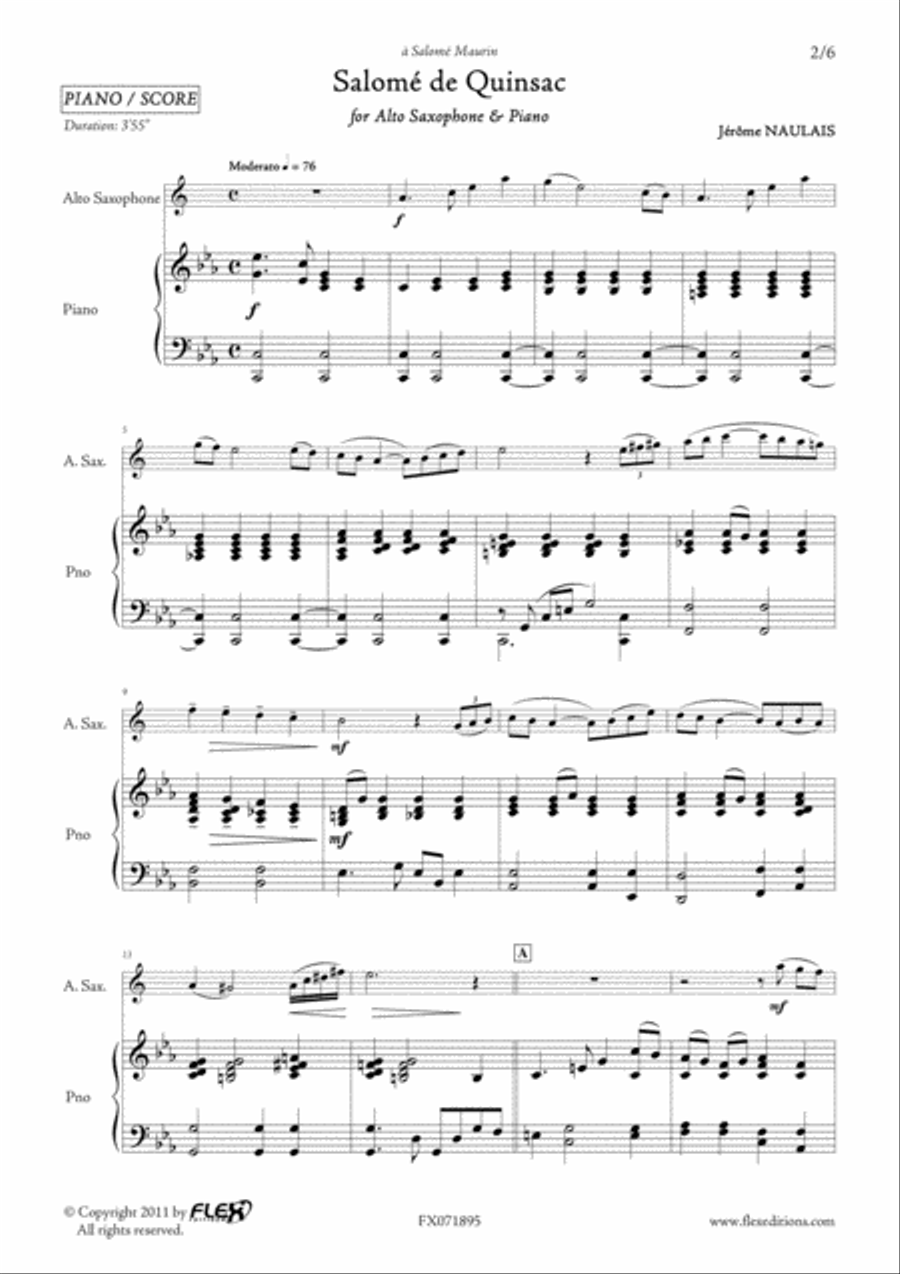 Salome de Quinsac Alto Saxophone scores gallery preview page 2