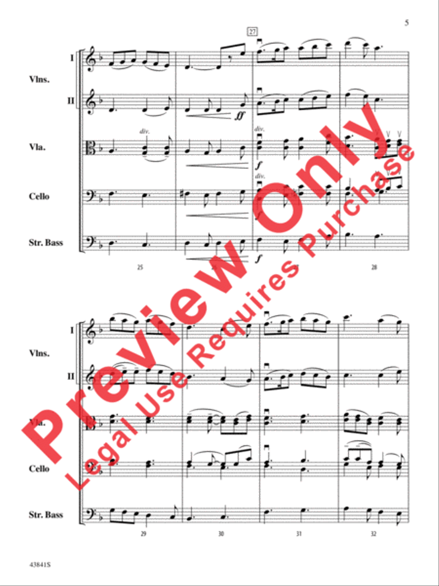 Scherzo for String Orchestra String Orchestra scores gallery preview page 6