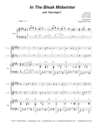 In The Bleak Midwinter (with "Silent Night") (Duet for Soprano and Alto Saxophone)