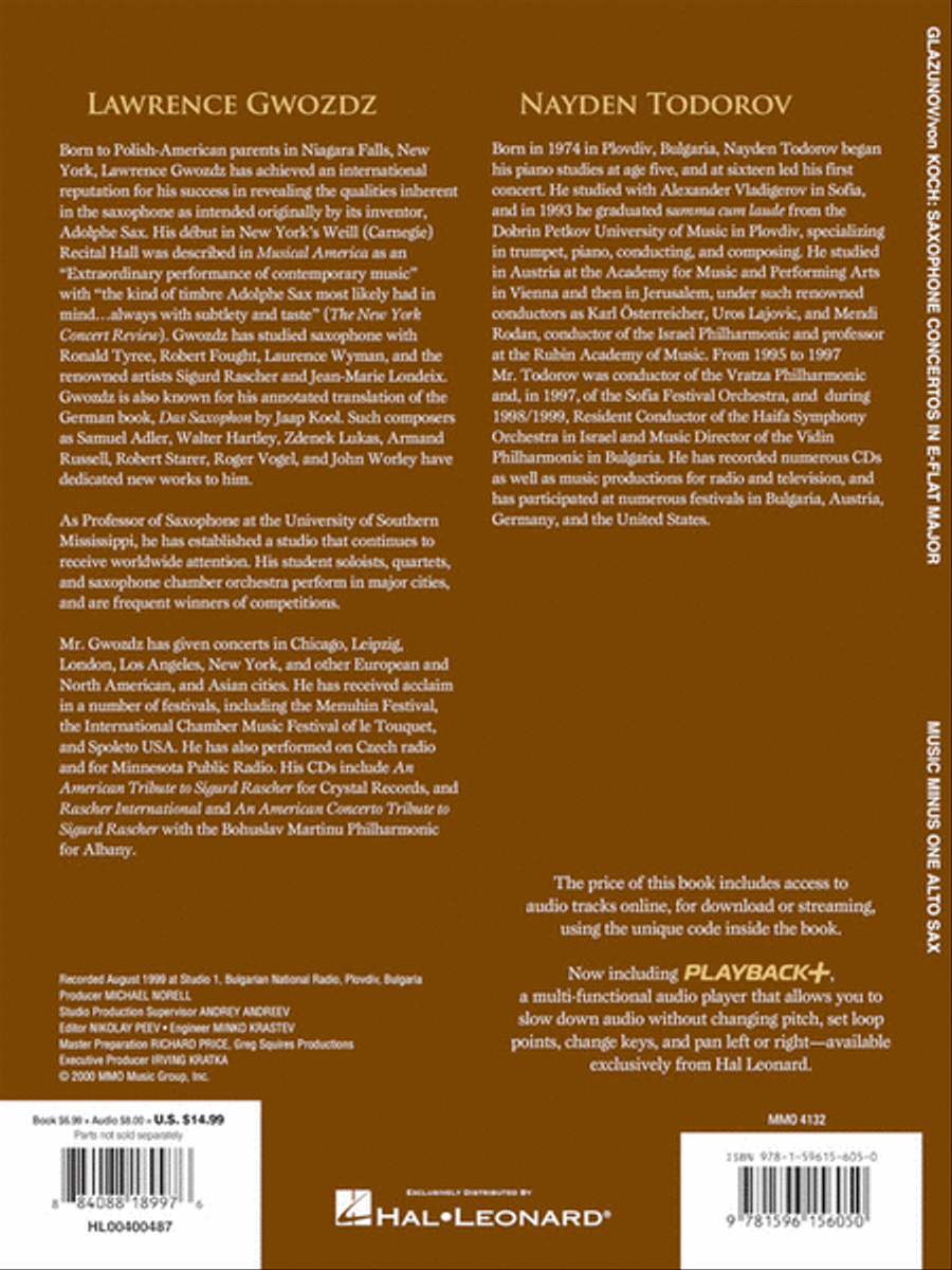 Glazunov – Concerto in E-flat Major, Op. 109; Von Koch – Concerto in E-flat Major Alto Saxophone scores gallery preview page 5