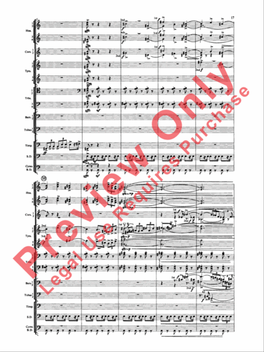 Symphony for Brass and Percussion (score only) Concert Band scores gallery preview page 20