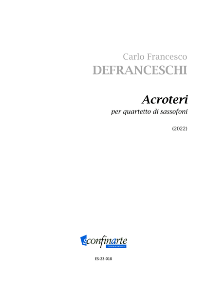 Carlo Francesco Defranceschi: Acroteri (ES-23-018)