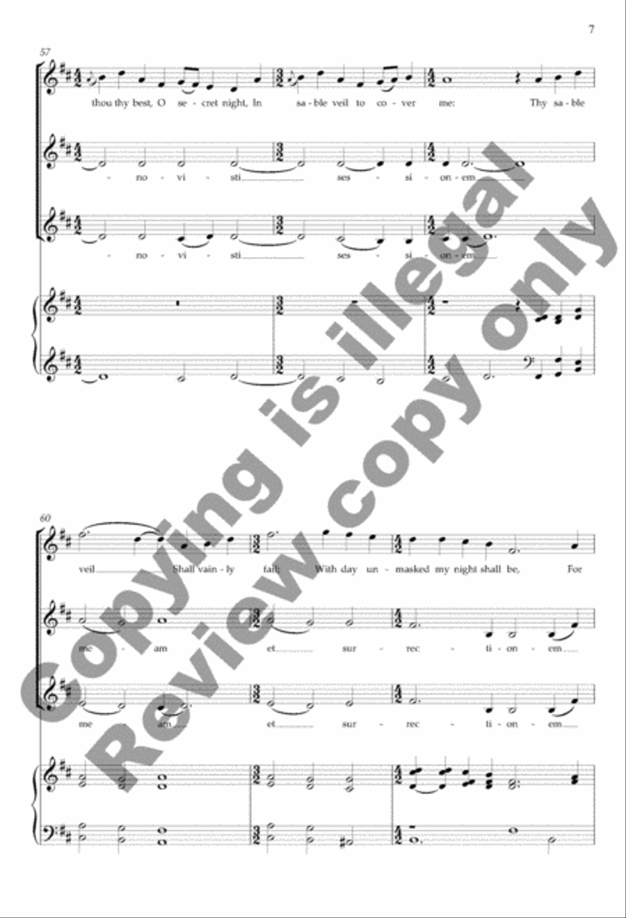 Psalm 139: tu cognovisti Thou walkest with me (Choral Score)