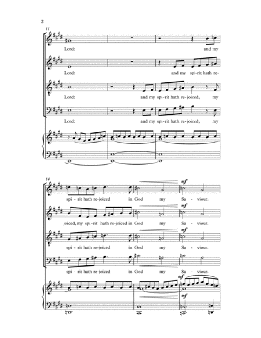 Magnificat and Nunc Dimittis 4-Part scores gallery preview page 2