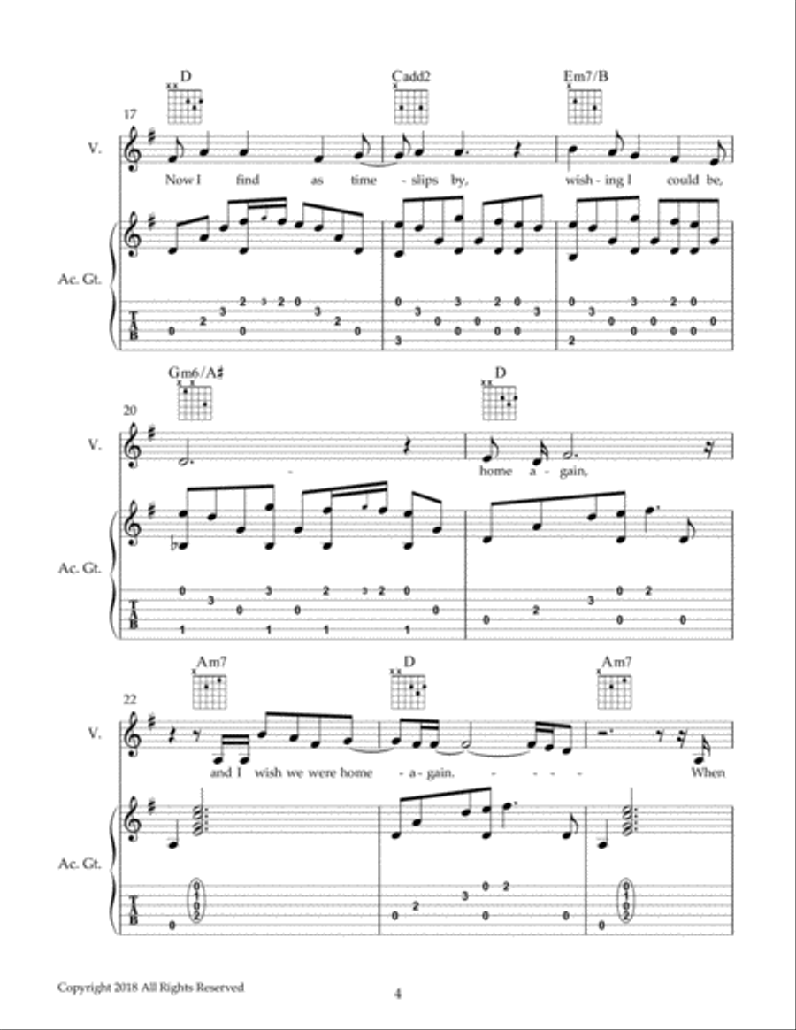 Home Again TAB Electric Guitar scores gallery preview page 4