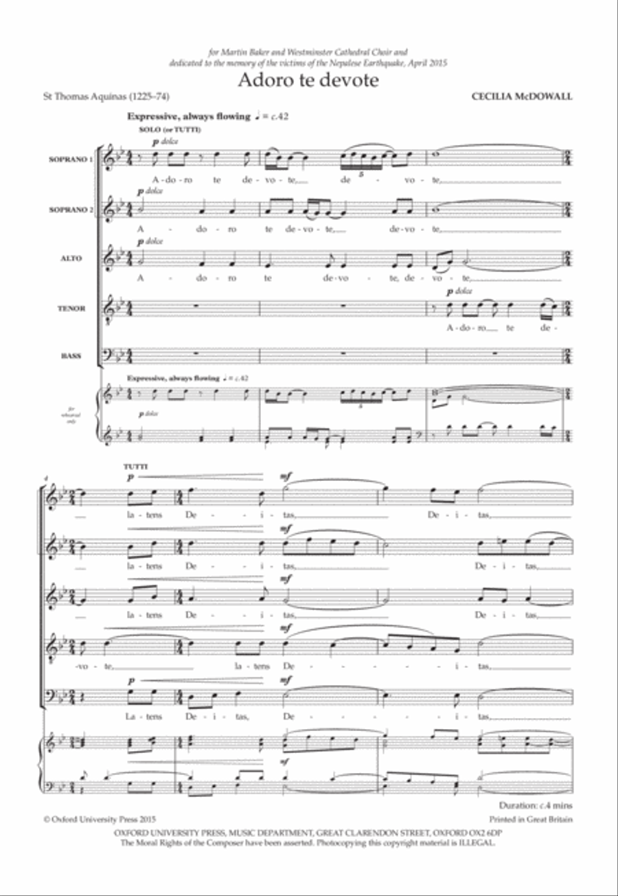 Adoro te devote Adoro te devote SSATB scores gallery preview page 2