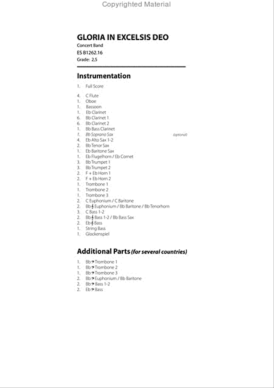 Gloria In Excelsis Deo Gloria In Excelsis Deo 4-Part scores gallery preview page 2