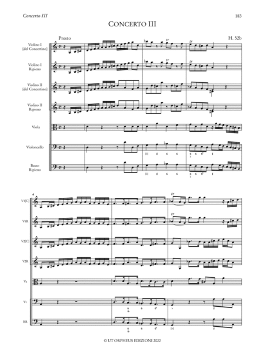 6 Concertos Op. 2 (1732; Revised, 1751) (H. 50-55). Critical Edition Orchestra scores gallery preview page 10