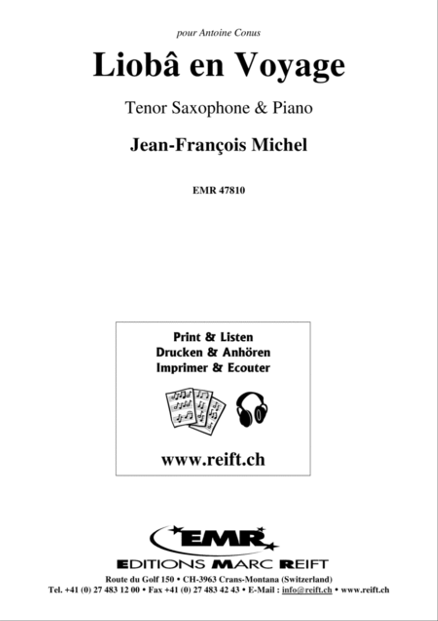 Lioba en Voyage Tenor Saxophone scores gallery preview page 1