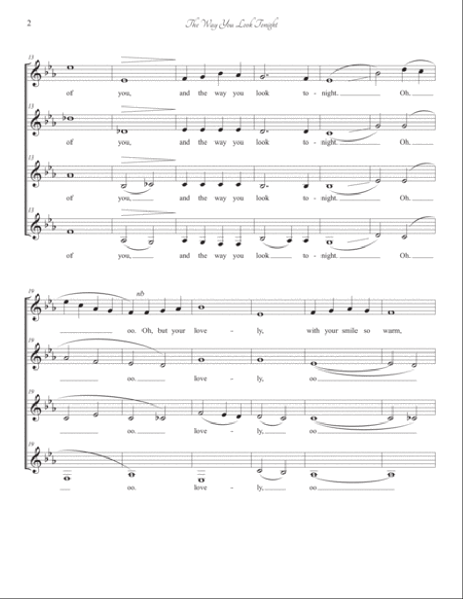 The Way You Look Tonight The Way You Look Tonight SSAA scores gallery preview page 2