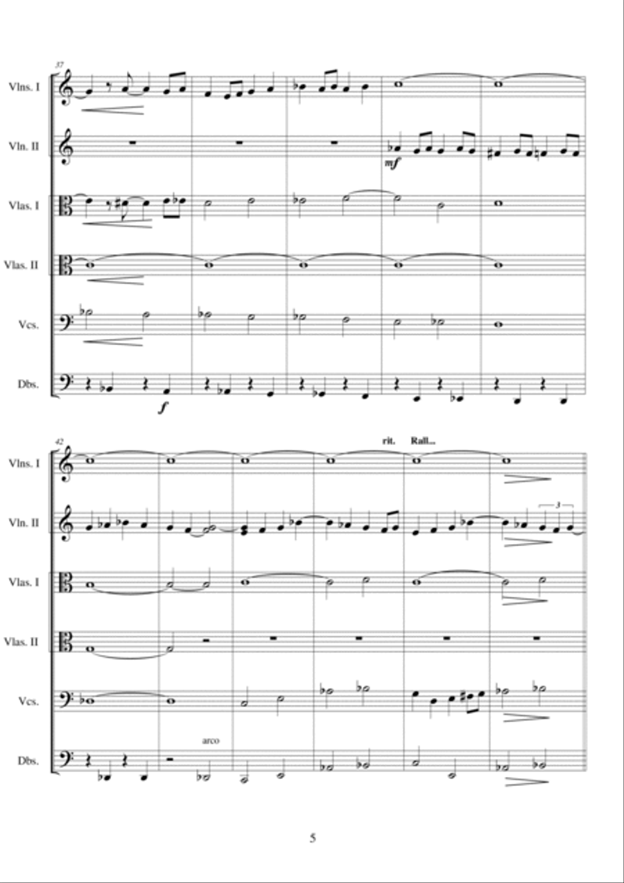Fantasy no.1 in C - CS 265 for String orchestra String Quartet scores gallery preview page 5