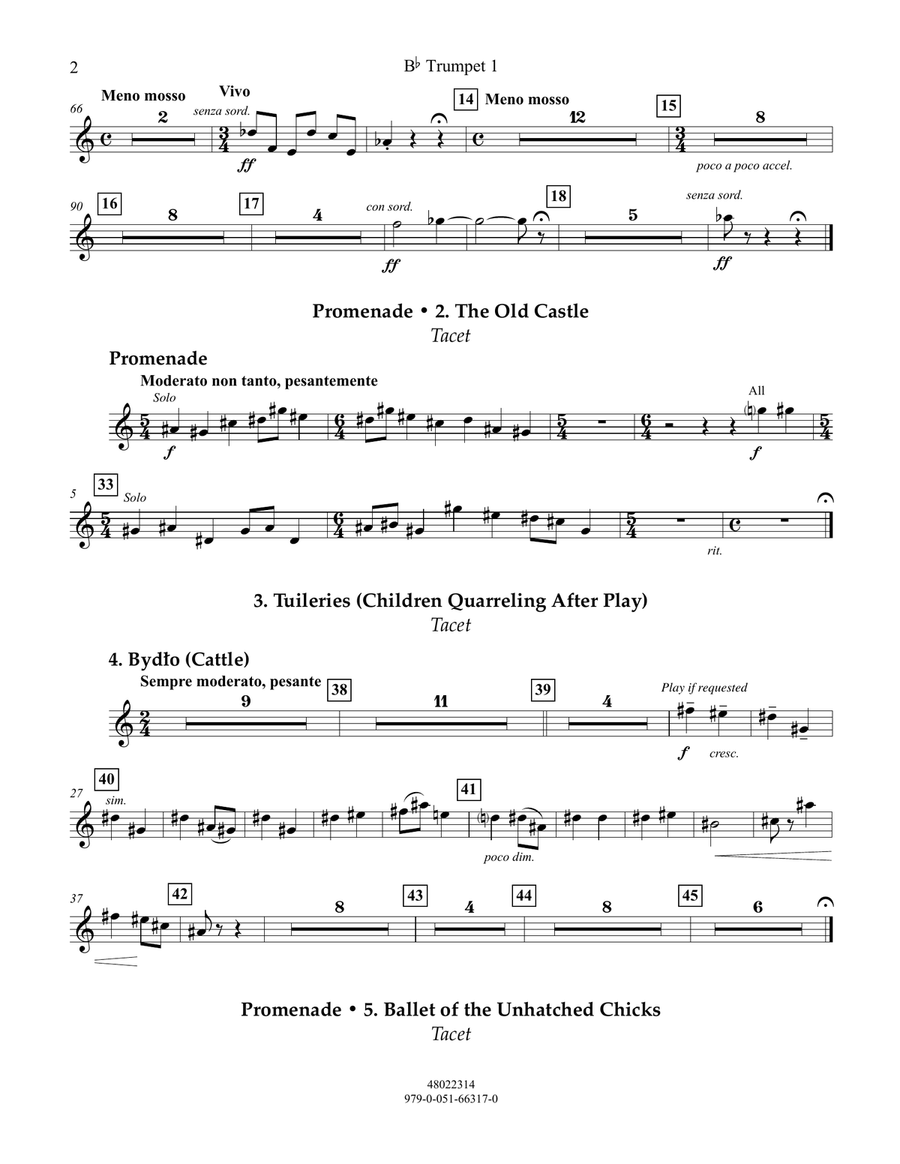 Pictures at an Exhibition - Bb Trumpet Parts - Digital Only - Bb Trumpet 1 (sub. C Tpt. 1) Concert Band scores gallery preview page 2
