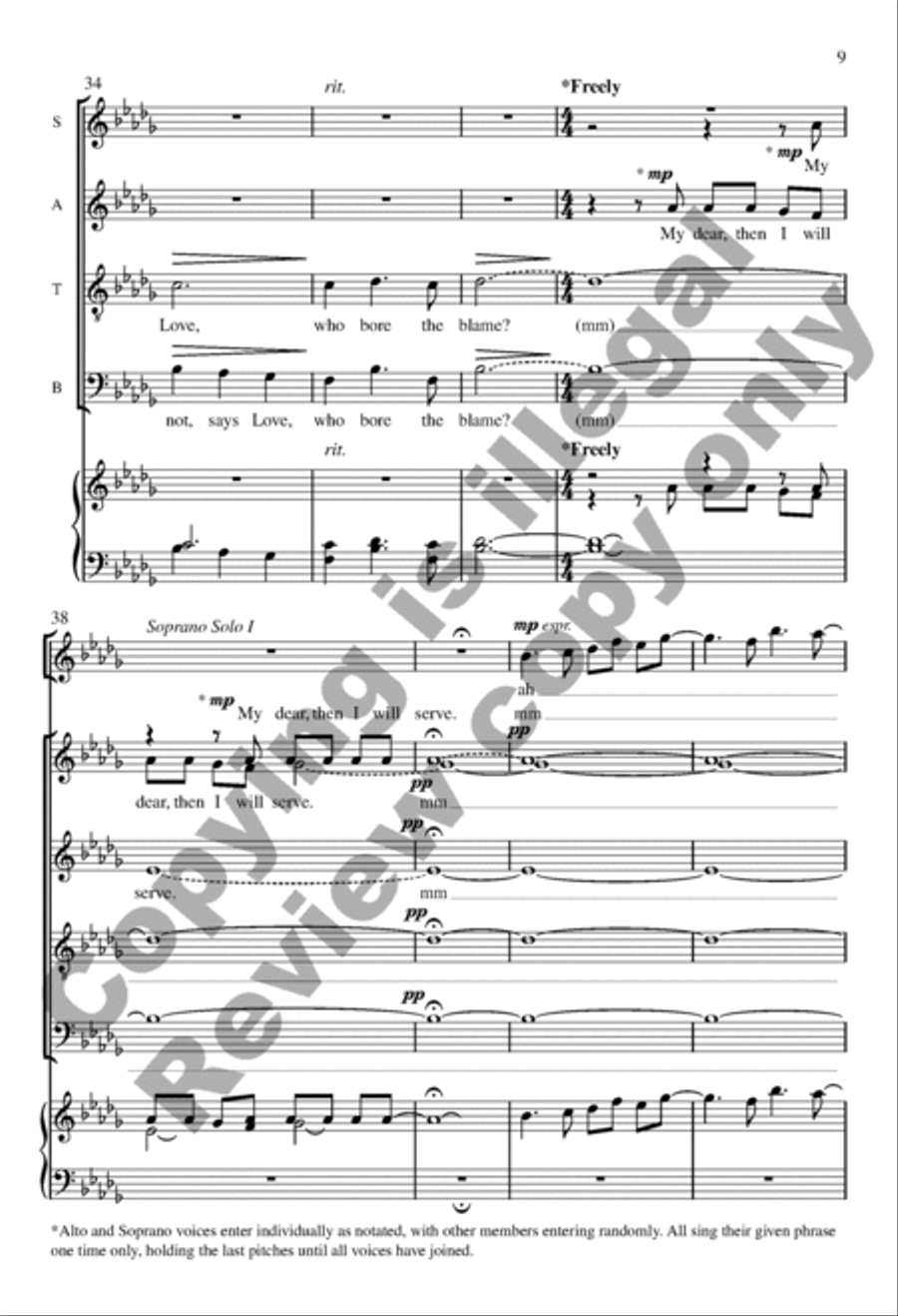 Love Bade Me Welcome Love Bade Me Welcome Divisi scores gallery preview page 9
