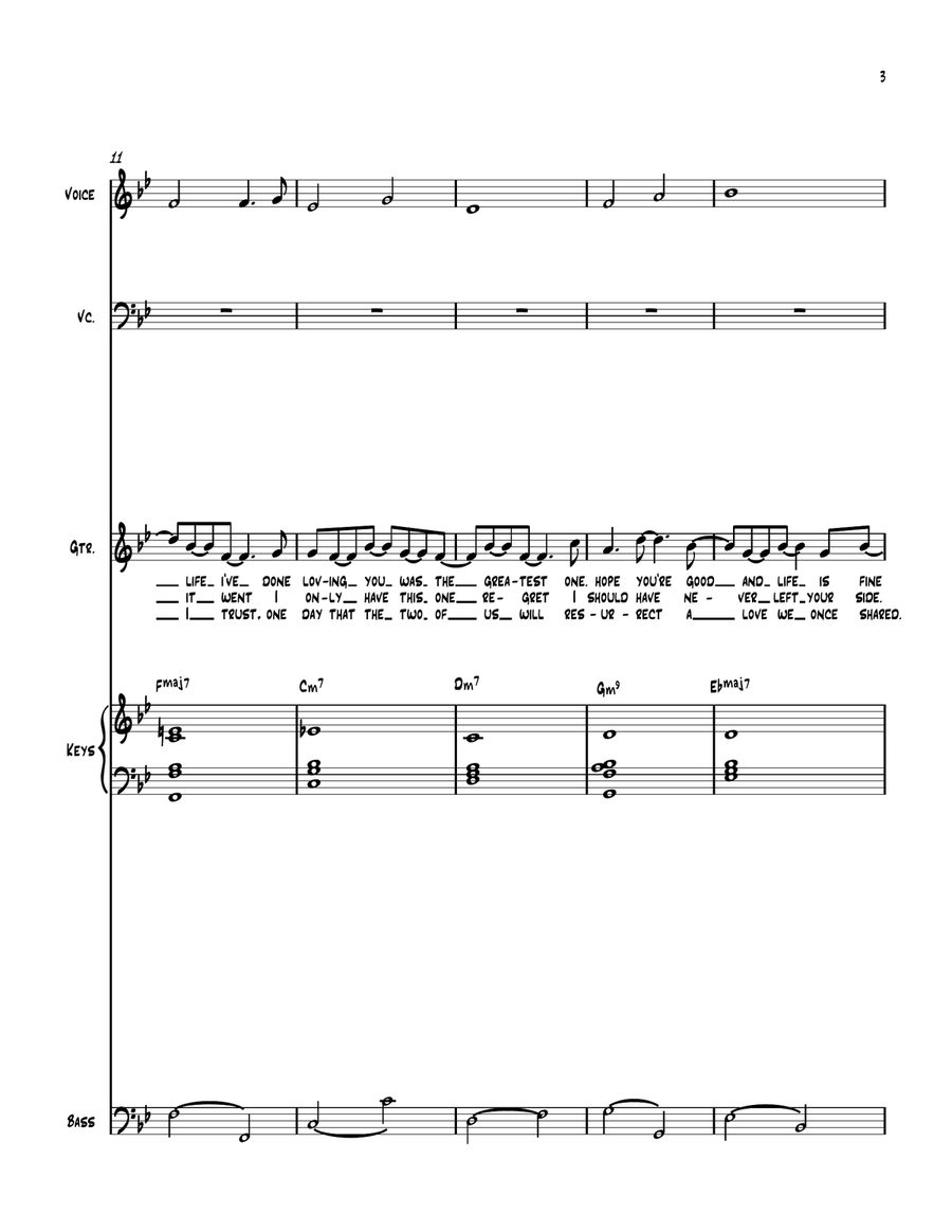 To See Her Smile (Letter to Connie) Jazz Ensemble scores gallery preview page 3
