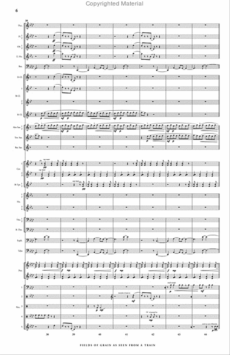 Fields of Grain as Seen from a Train Concert Band scores gallery preview page 7
