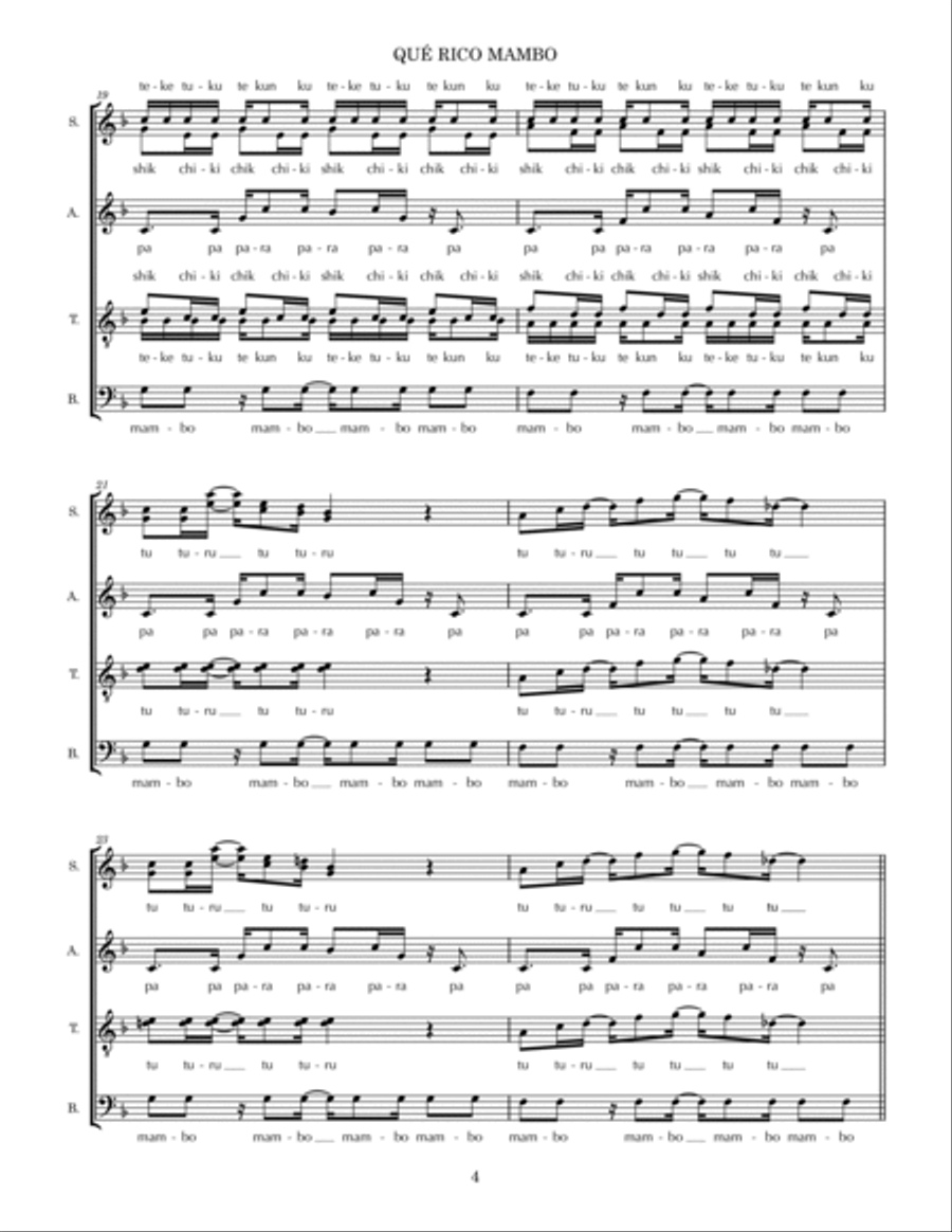 Que Rico Mambo Divisi scores gallery preview page 4