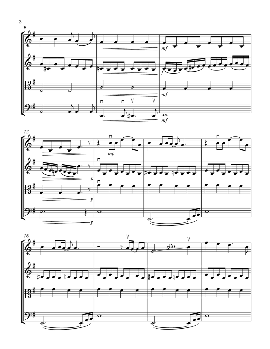 Dream On String Quartet scores gallery preview page 2