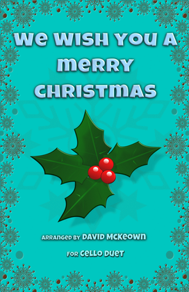 Book cover for We Wish You a Merry Christmas, Jazz Style, for Cello Duet