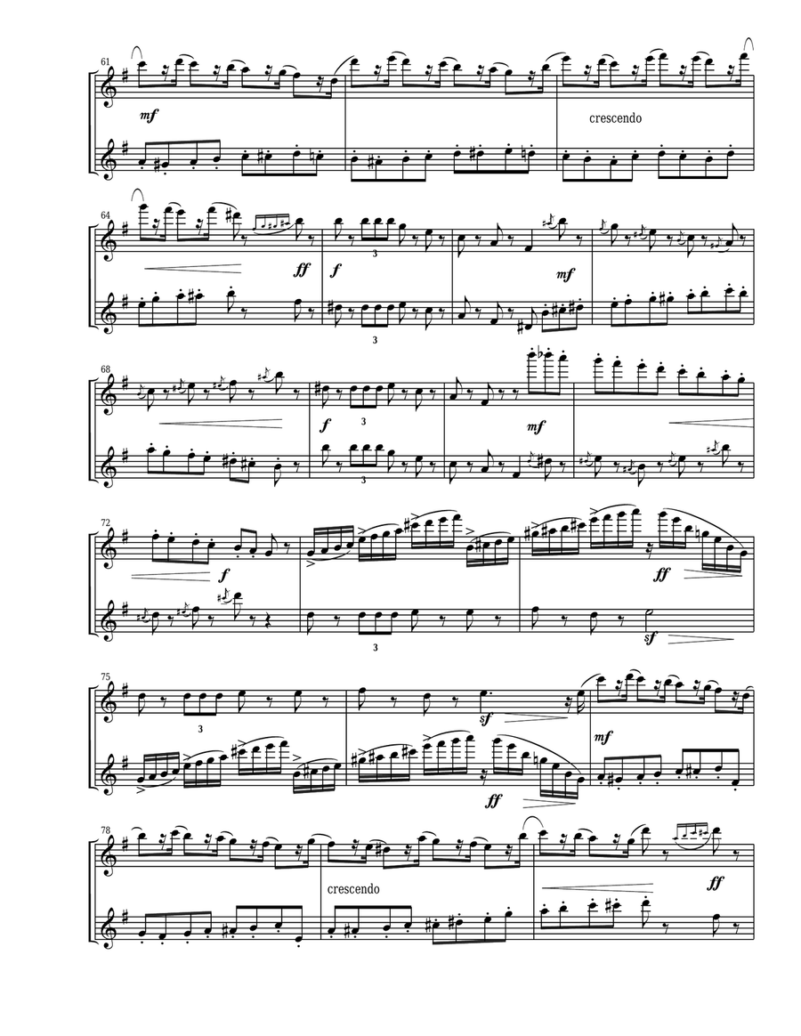 3 Pieces from The Nutcracker for Flute Duet Flute Duet scores gallery preview page 4