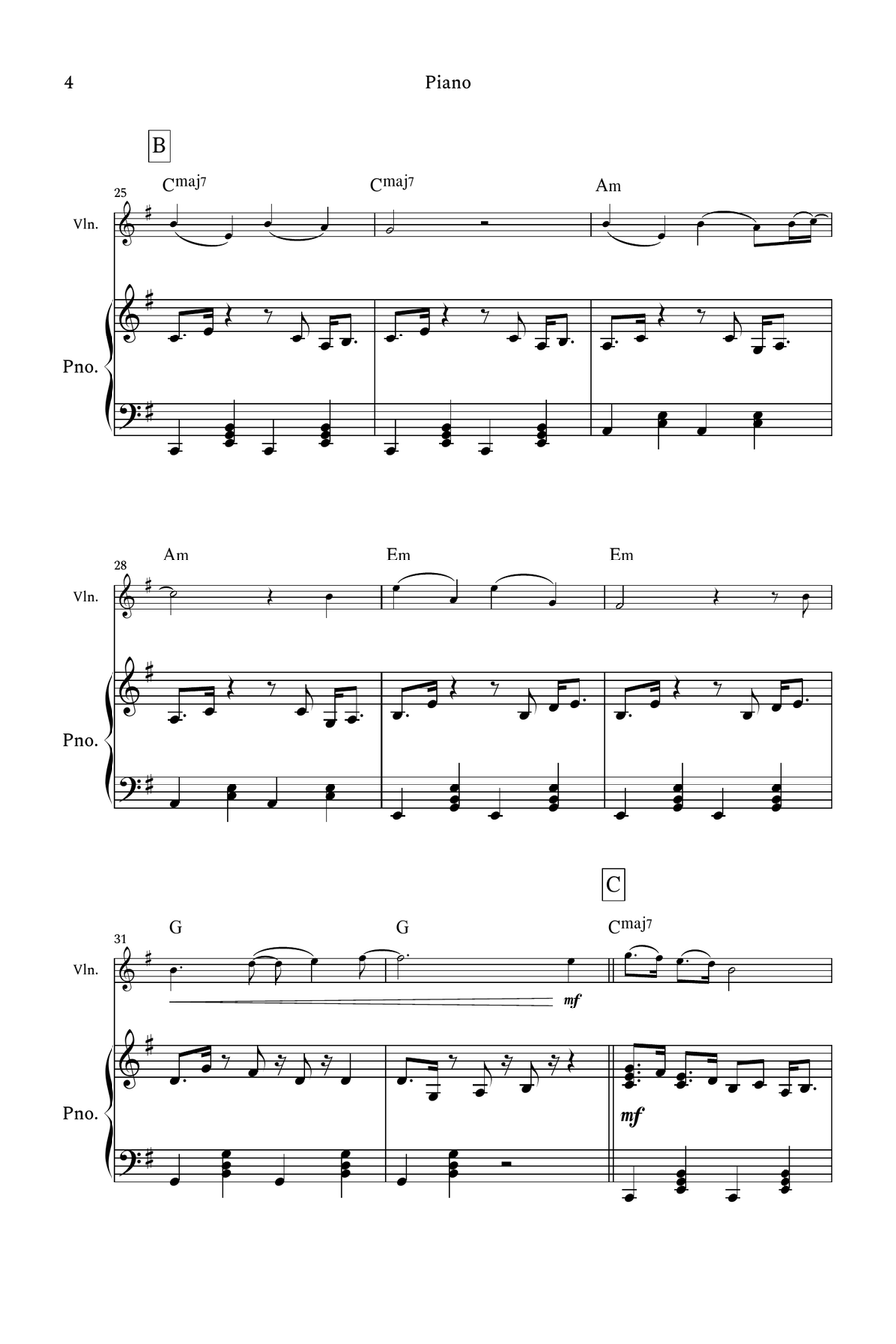 Chihiro Violin Solo scores gallery preview page 4