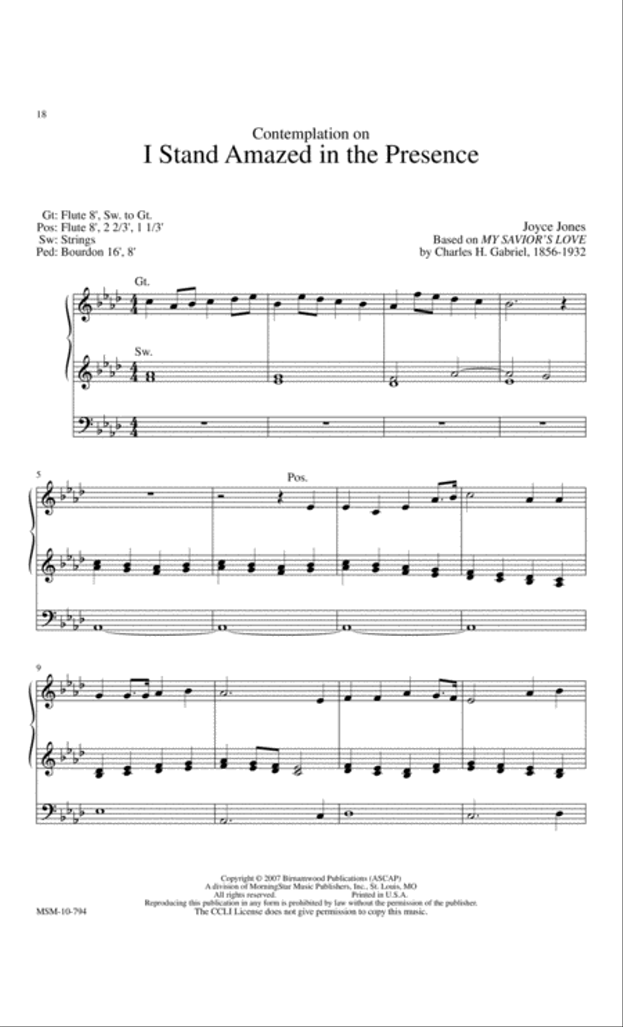 Praise to the Lord: Accessible Hymn Settings for Organ Organ Solo scores gallery preview page 8