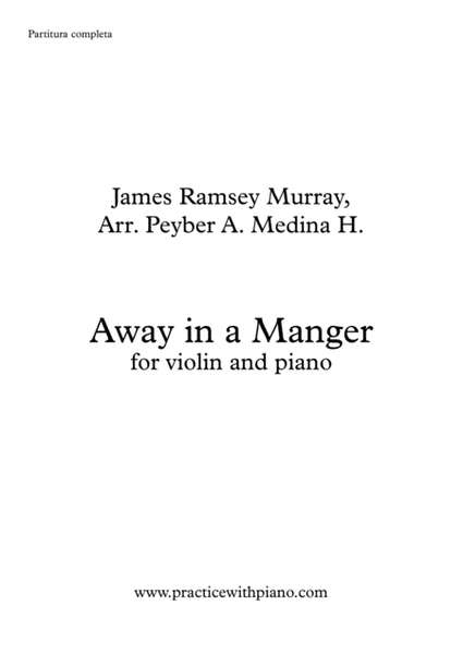 Away in a Manger, for violin and piano image number null