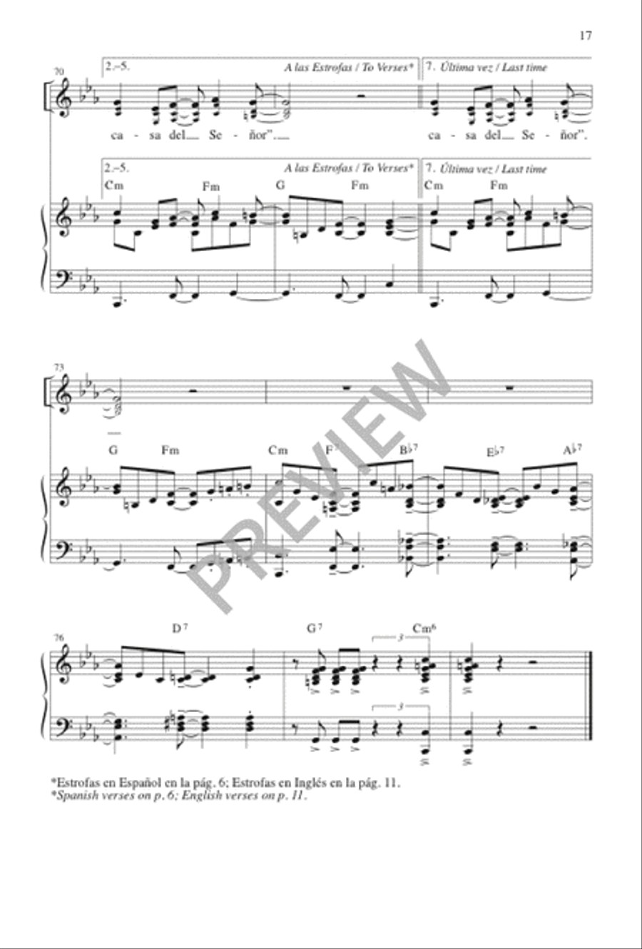 Qué Alegría Cuando Me Dijeron / I Rejoiced When I Heard Them Say 3-Part scores gallery preview page 17