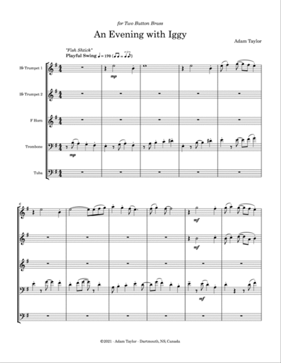 An Evening With Iggy Brass Ensemble scores gallery preview page 3