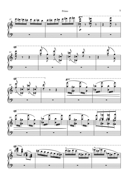 Flight of the Bumblebee for piano - Four Hands
