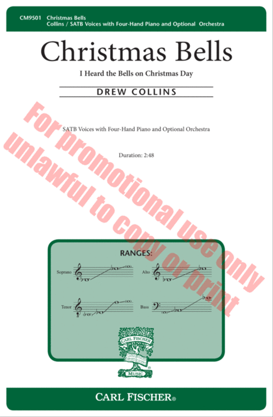 Christmas Bells 4-Part scores gallery preview page 2