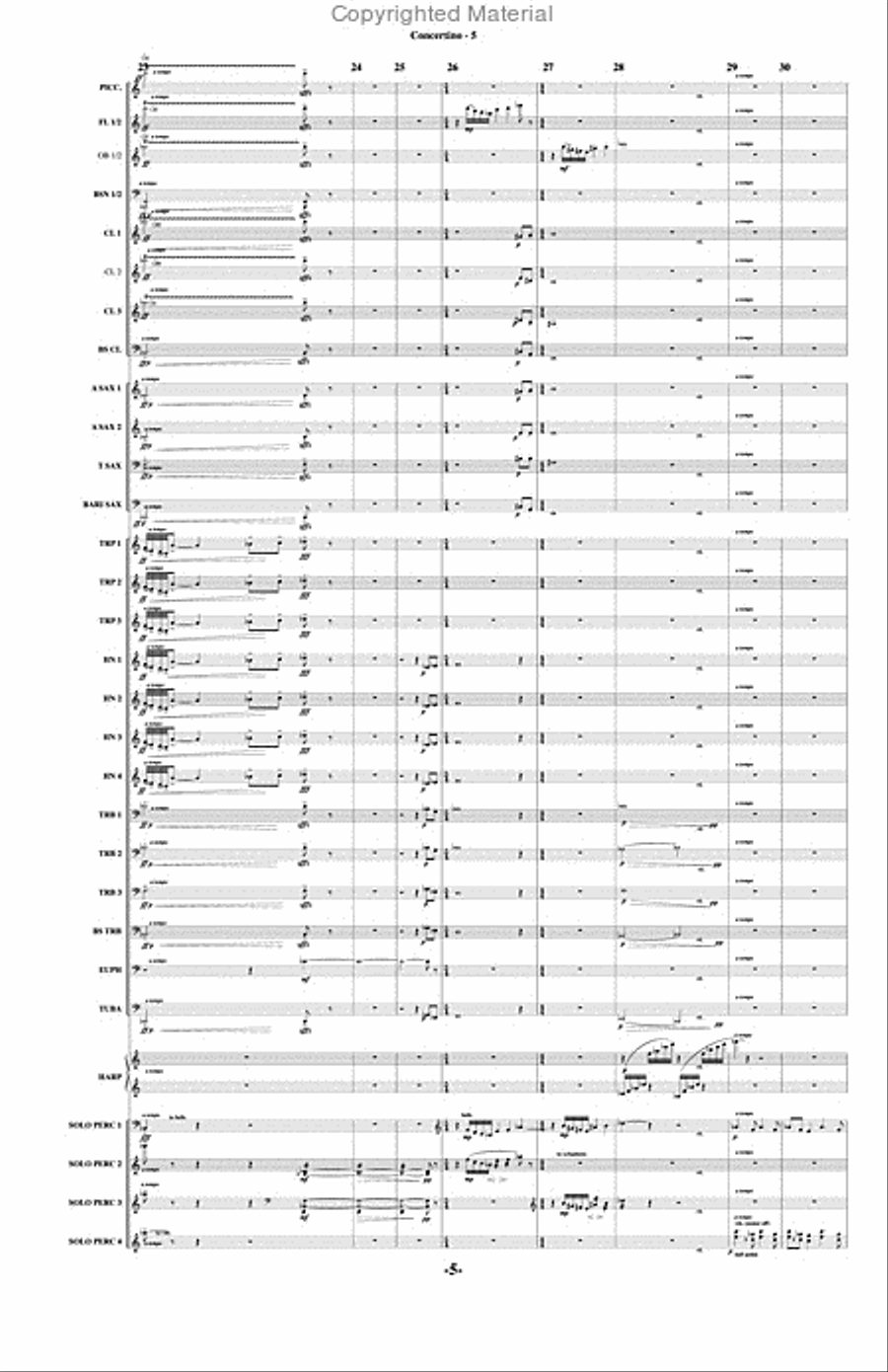 Concertino for 4 Percussion Concertino for 4 Percussion Concert Band scores gallery preview page 6