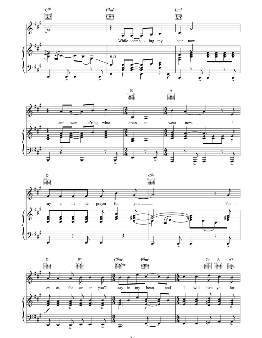 I Say A Little Prayer I Say A Little Prayer Piano, Vocal, Guitar scores gallery preview page 2