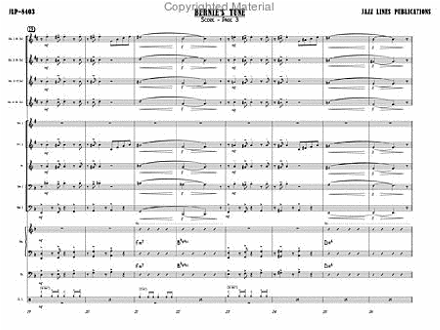 Bernie's Tune Big Band scores gallery preview page 6