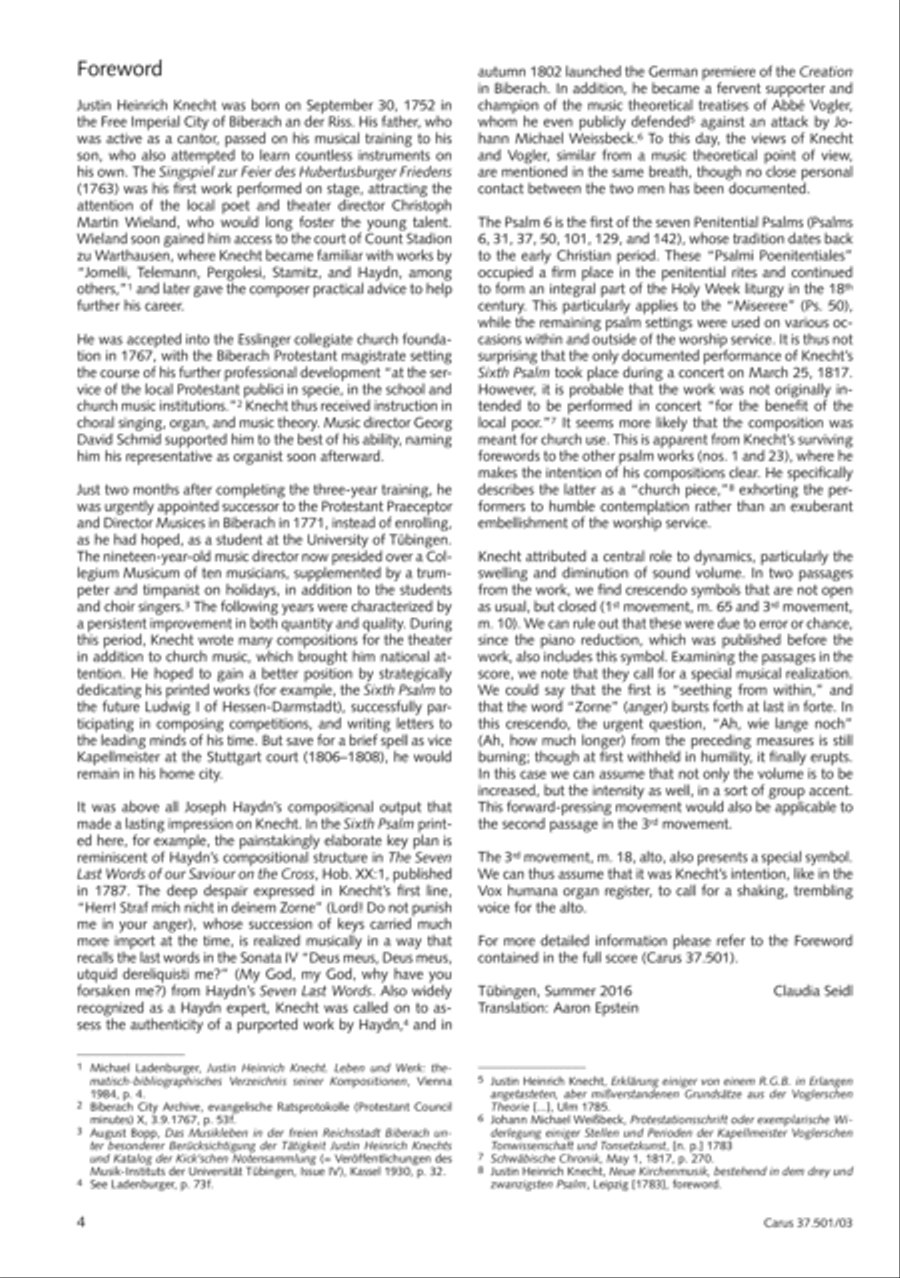 The Sixth Psalm of David (Der Sechste Psalm Davids) 4-Part scores gallery preview page 5