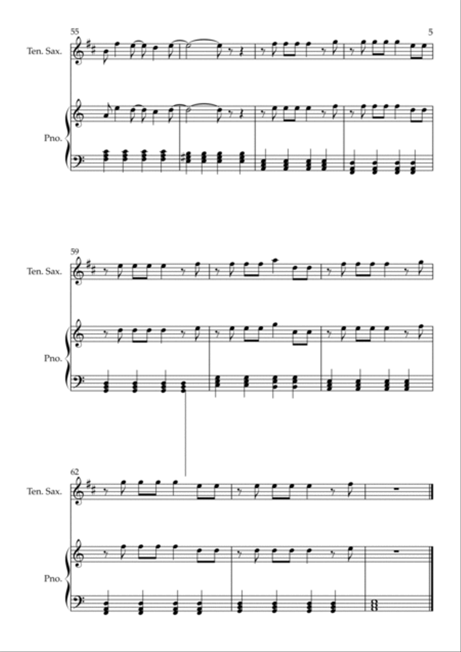 Flowers Tenor Saxophone scores gallery preview page 5