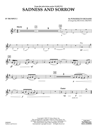 Sadness and Sorrow (from Naruto) (arr. Michael Brown) - Bb Trumpet 2