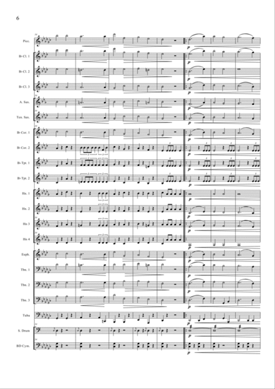 Preussens Gloria (German Military March) Concert Band scores gallery preview page 6