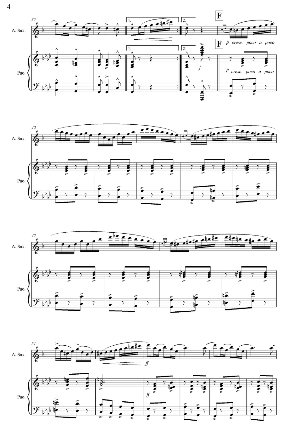 Pequena Czarda - Alto Saxophone & Piano Alto Saxophone scores gallery preview page 5