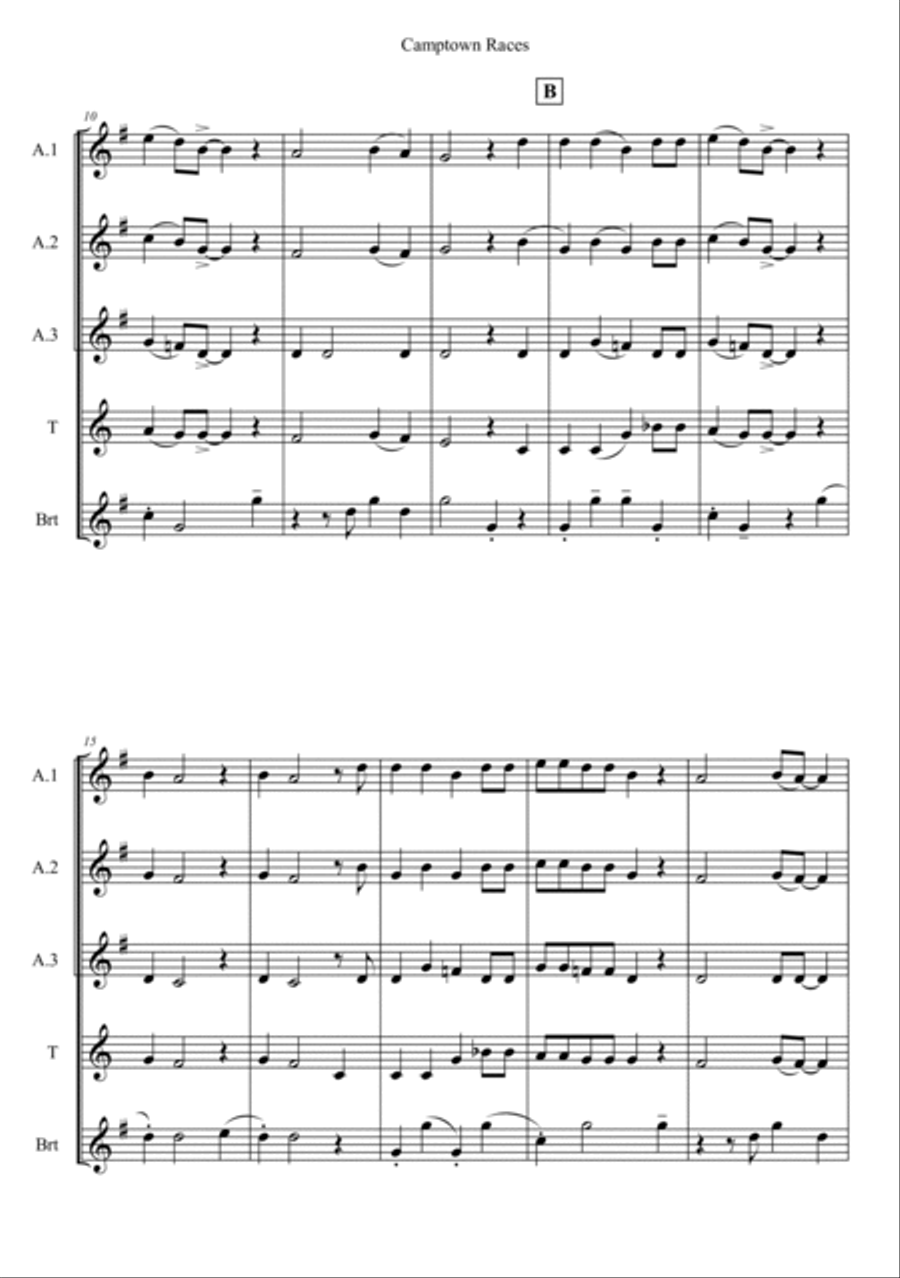 Camptown Races Woodwind Trio scores gallery preview page 2