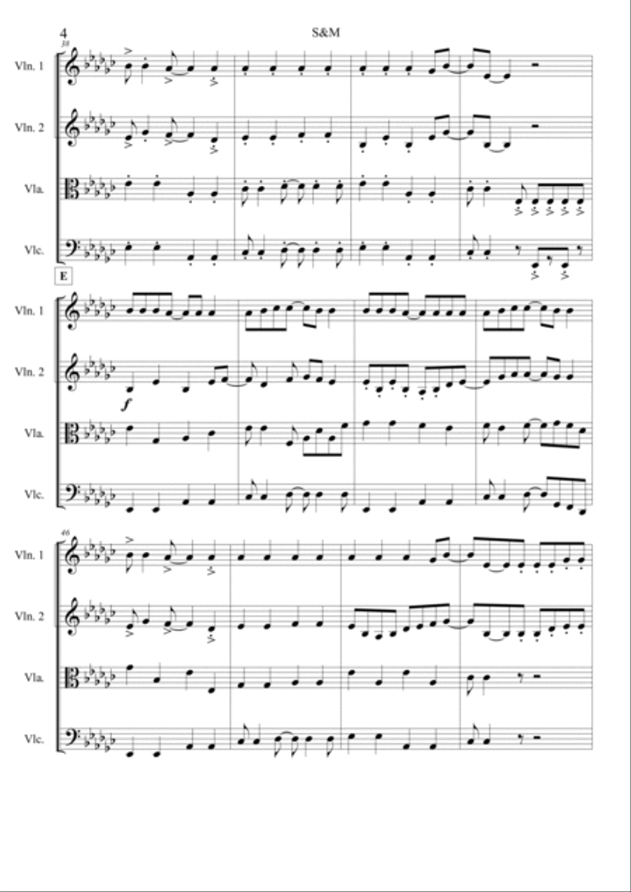 S&m String Quartet scores gallery preview page 5