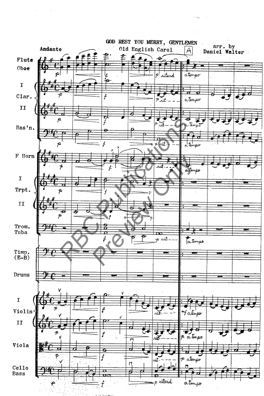God Rest Ye Merry Gentlemen Full Orchestra scores gallery preview page 3