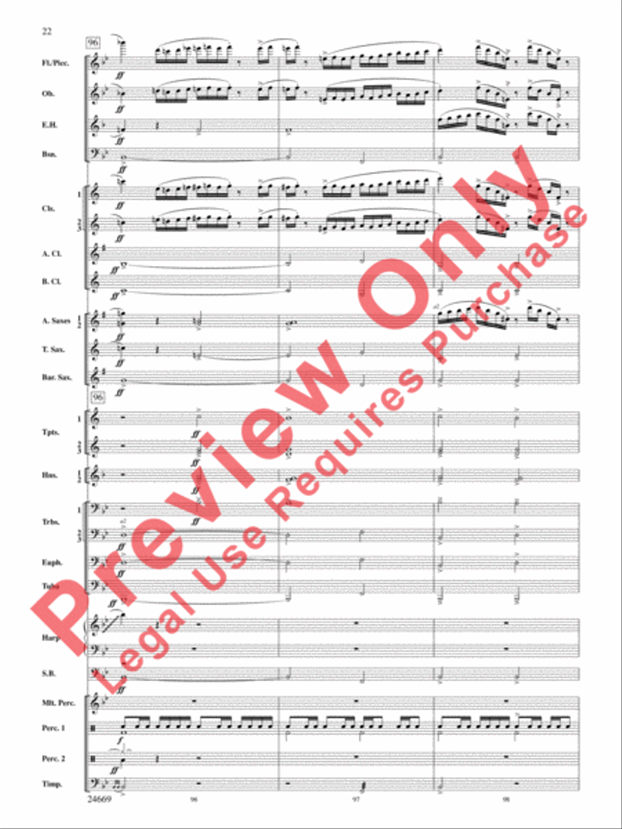 Metroplex: Three Postcards from Manhattan Concert Band scores gallery preview page 23
