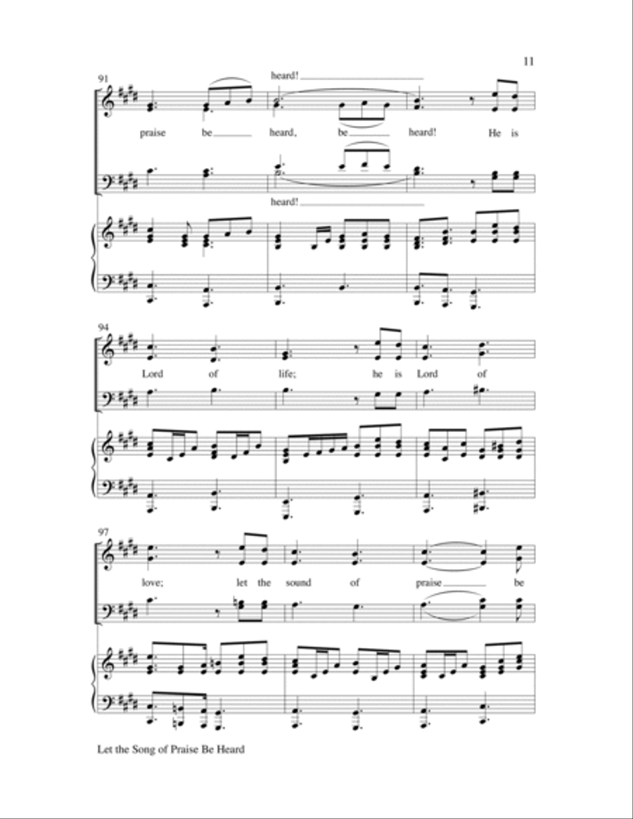 Let the Song of Praise Be Heard Choir scores gallery preview page 11